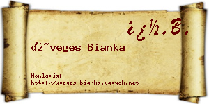 Üveges Bianka névjegykártya